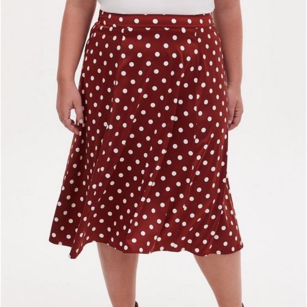 Torrid Midi Satin Slip Skirt